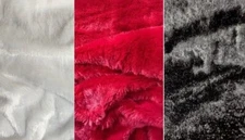 Soft Plush Faux Fur Minky Fabric Pieces - Assorted Colors