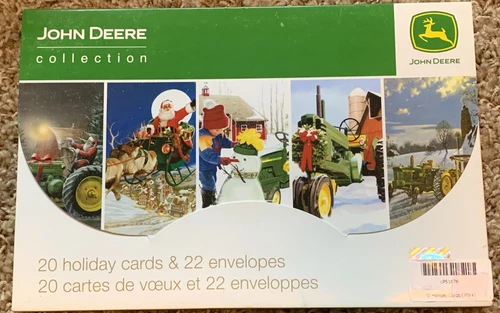 John Deere Tractor Collection 20 Boxed Holiday Christmas Cards by Masterpieces