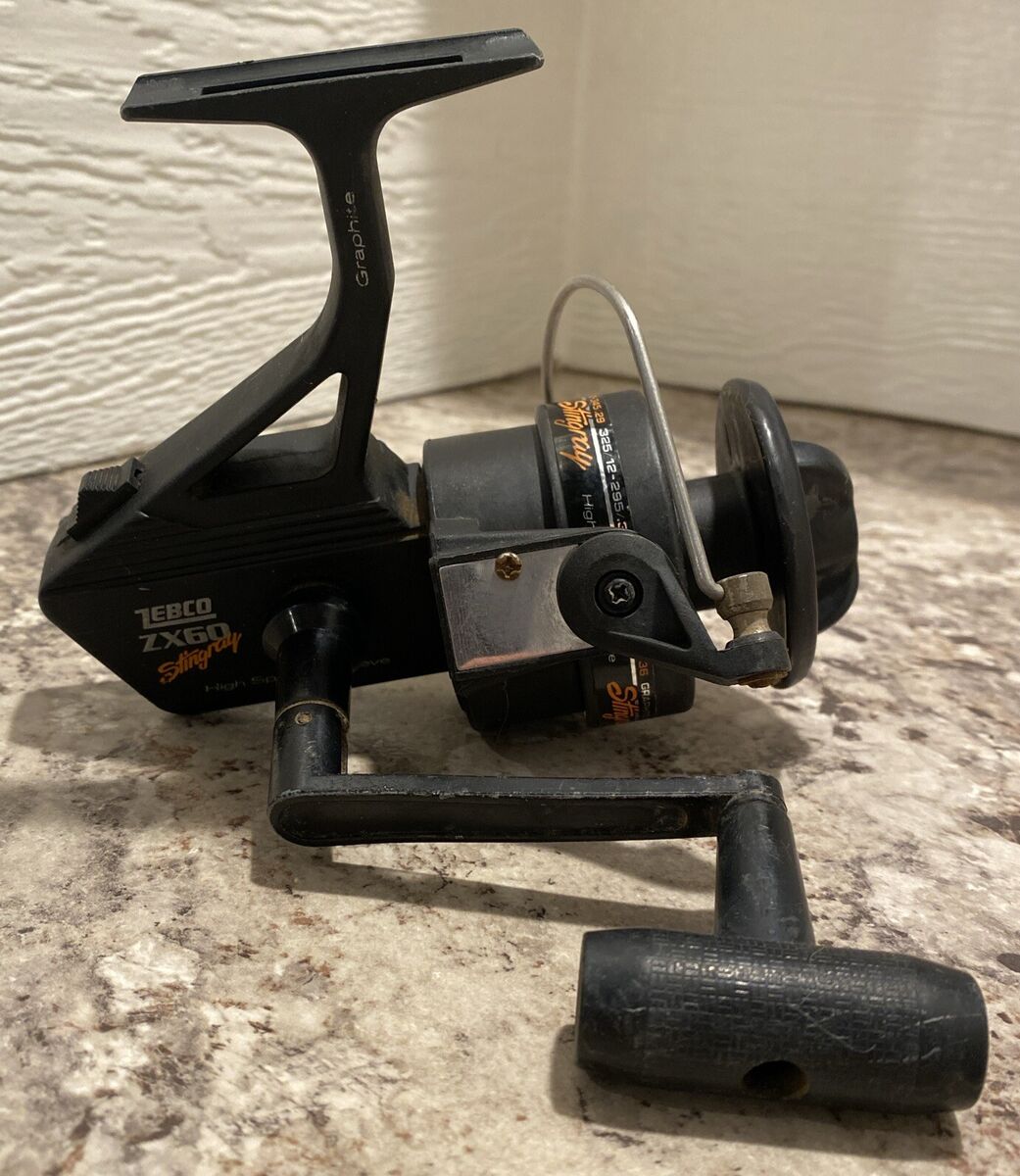 Vintage Zebco ZX60 Stingray Spinning Reel • Graphite Spool Vintage Zebco ZX60 Stingray Spinning Reel • Graphite Spool