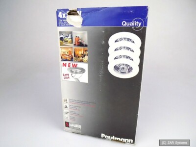 4x 50W Paulmann 988.12 ø51mm GU5.3 230V/12V halogen EBL recessed lights White