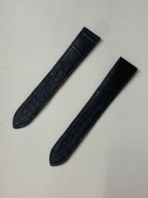 NOS Cartier Authentic Alligator Black Watch Strap Band KD5D2K97-S06