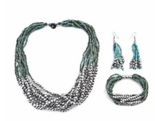 FASHION Necklace Set Turquoise Color Southwest Style Bracelet Earrings Costume