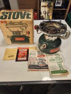 #ad VTG 1968 COLEMAN 502 700 SPORTSTER SINGLE BURNER SPORTSTER STOVE RARE $162.00
