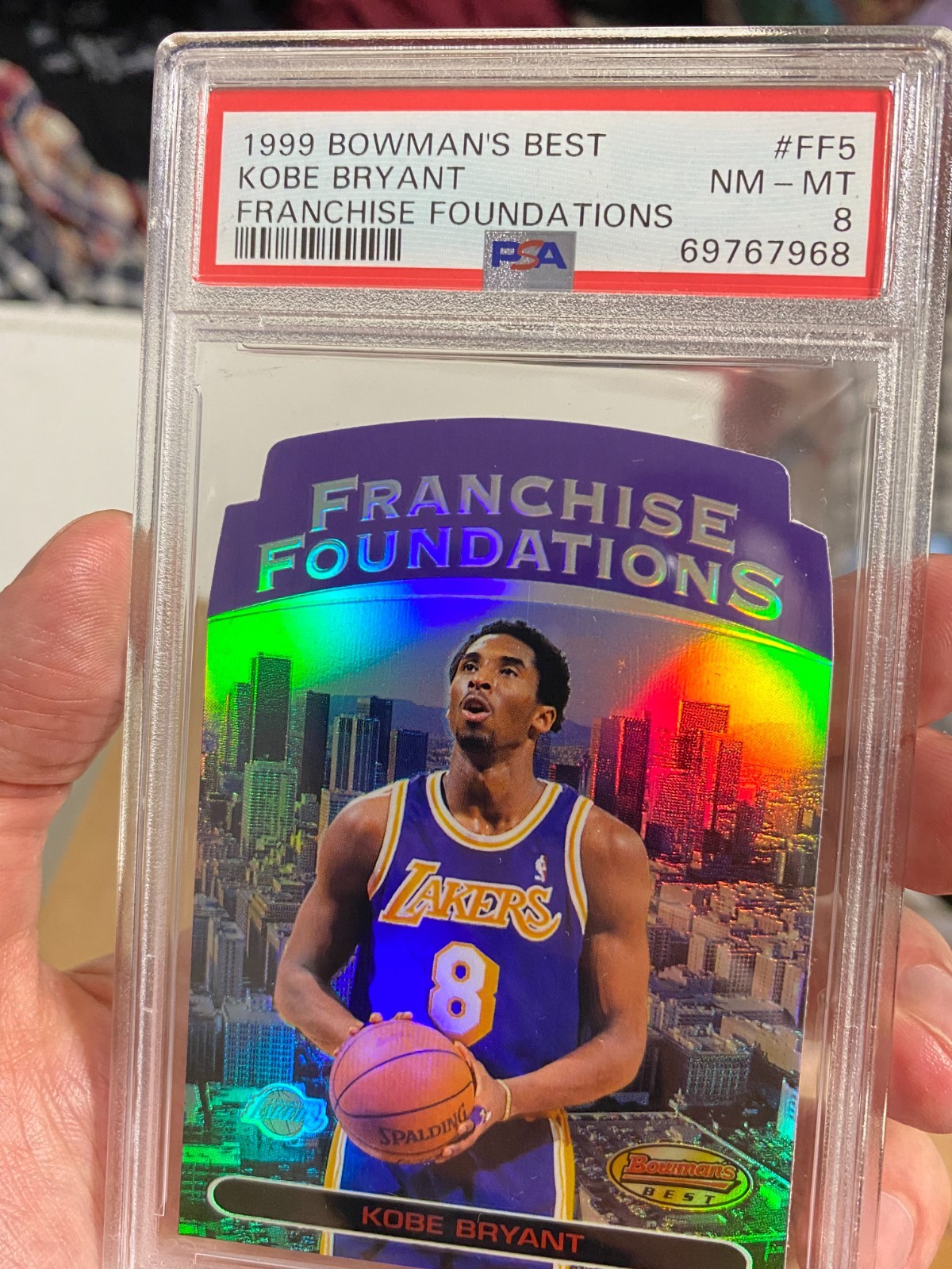 1999 Bowman’s Best Kobe Bryant Franchise Foundations PSA 9 view 3