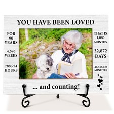 90th Birthday Picture Frame, 90th Birthday Gifts for Women Men Her Him, Grand...
