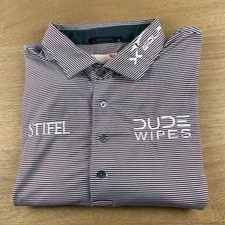 Greyson Polo Shirt Men’s XL Stripe Golf Harry Higgs Match Worn PGA Sponsor Logos