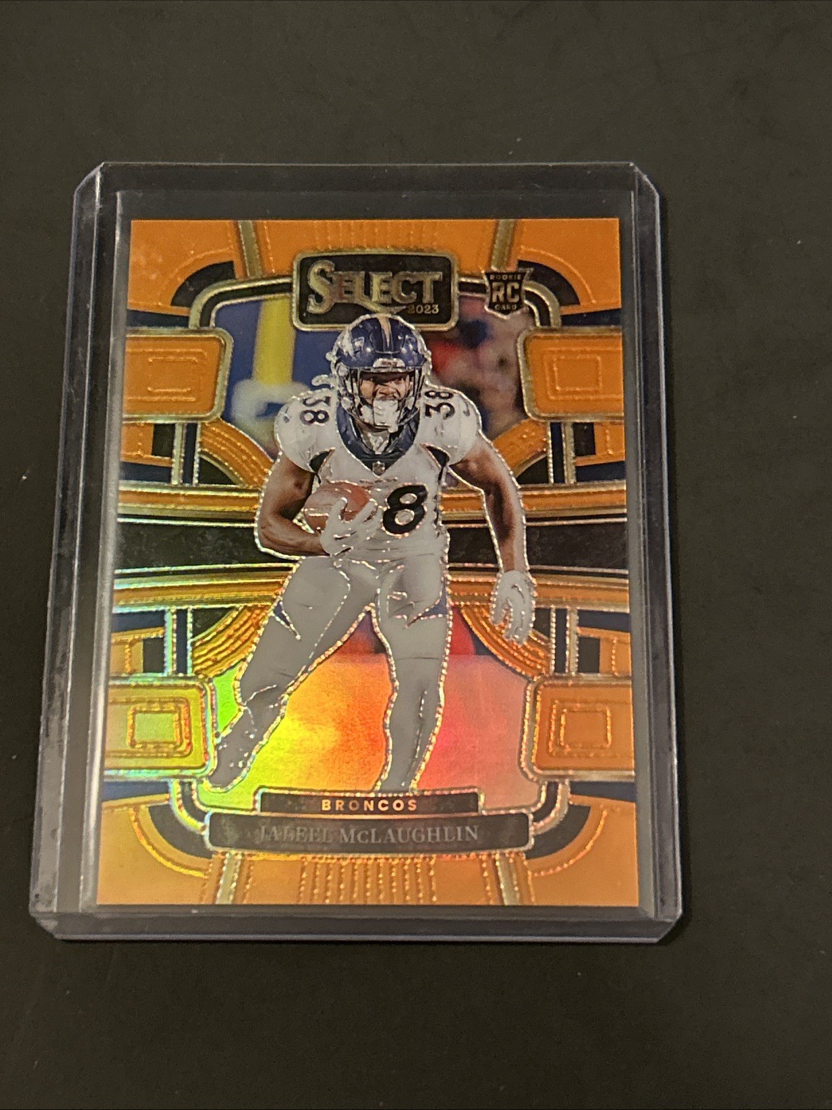 2023 Panini Select - Concourse Jaleel McLaughlin #32 Orange Prizm /49 (RC)