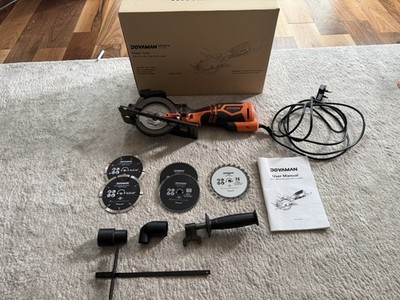 DOVAMAN 710W Mini Kreissäge Laserführung 115 mm 5 Blätter 0-45° Fase + Box
