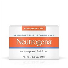Neutrogena Facial Cleanser Bar for Acne-Prone Skin, 3.5 oz, Acne Treatment