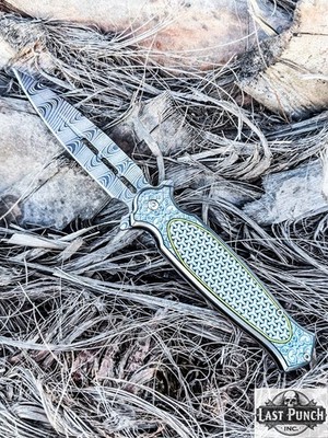 8.25'' Grey UV Printed Graphic Folding Knife Stainless Steel Sharp Blade w/ Belt