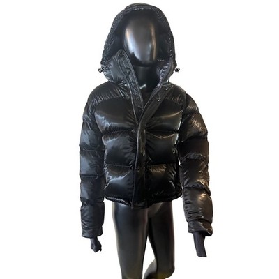 Aritzia The Super Puff Shorty Liquid Shine XS Black High Gloss Down Winter Coat