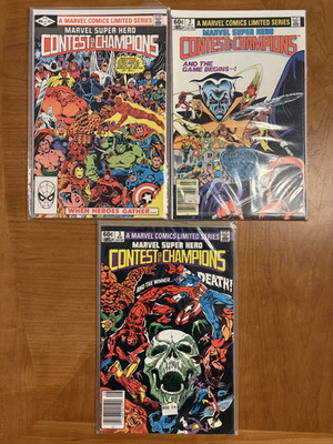 Contest Of Champions (1982)  Limited Series #1-3 Complete Marvel Comics Set