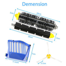 Replacement Parts Kit For iRobot Roomba 600 Series Vacuum Filter Brush Cleaner /