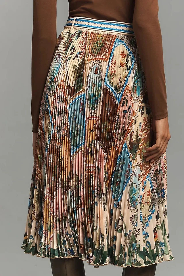 Anthropologie - Saia Midi Plissada Ranna Gill Aria - Venda - Imagem 4 de 4
