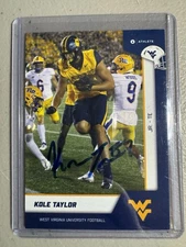 2023 Onit Base Card On Card Auto Via Mail Kole Taylor West Virginia Football