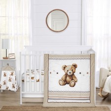 Sweet Jojo Designs 4-Piece Crib Bedding Set Boho Teddy Bear Brown