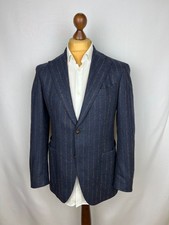 Cappotto sportivo Luigi Bianchi Mantova Sartoria Vitale Barberis lana a righe 38US\48IT