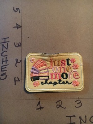 Just One More Chapter morale patch with hook & loop back 6/23/26