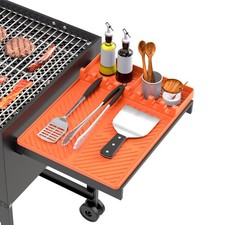 Silicone Grill Mat Compatible with Blackstone, BBQ Griddle Tools Orange