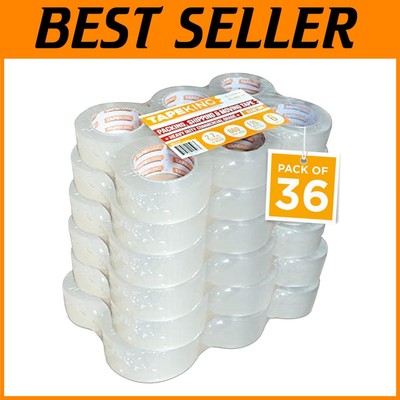 Industrial Strength Clear Packing Tape - 36 Rolls, 1.88 Inch, Ultra-Adhesive