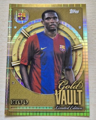 SAMUEL ETO'O, GOLD VAULT, GV10, FC BARCELONA, COLLECTOR TIN, 25-26