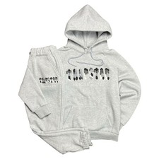 Trapstar Chenille Decoded Grey Sweatsuit Set - M