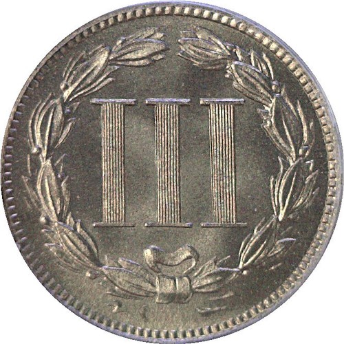 1880 3C Nickel Three Cent PCGS PR-65 CAC - Picture 3 of 3