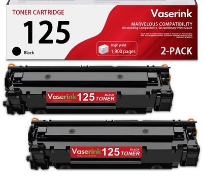 (2 Pack, Black) High Yield 125 Toner Cartridge Replacement for Canon ImageCLASS