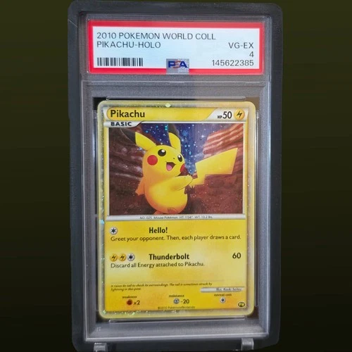 2010 POKEMON WORLD COLLECTION PIKACHU-HOLO PSA 4
