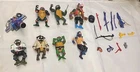 TMNT Vintage Mixed Action Figure Lot Weapons Turtles Playmates Toys Accessories