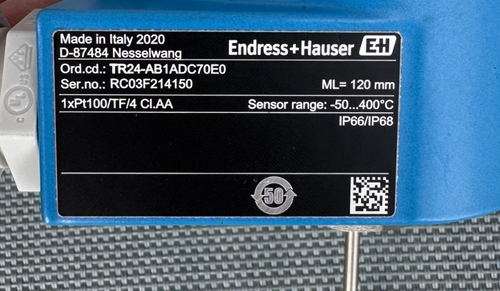 Endress+Hauser TR24-AB1ADC70E0 CAPTEUR DE TEMPÉRATURE -40...400°C - Photo 2/3