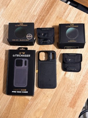 PolarPro Litechaser  iPhone 17 Pro Max Case plus 2 Lenses Kit $250 Msrp