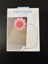 LED Light Flexible Neck USB-A Powered Pink Flower Design USB Light