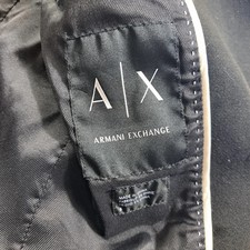 Armani Exchange AX Men Blazer Jacket L Black Knit Single Button Pockets