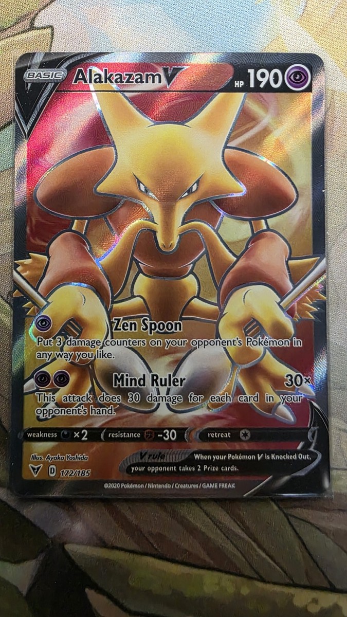 Alakazam V 172/185 - Vivid Voltage - Full Art Holo Pokemon Card | eBay