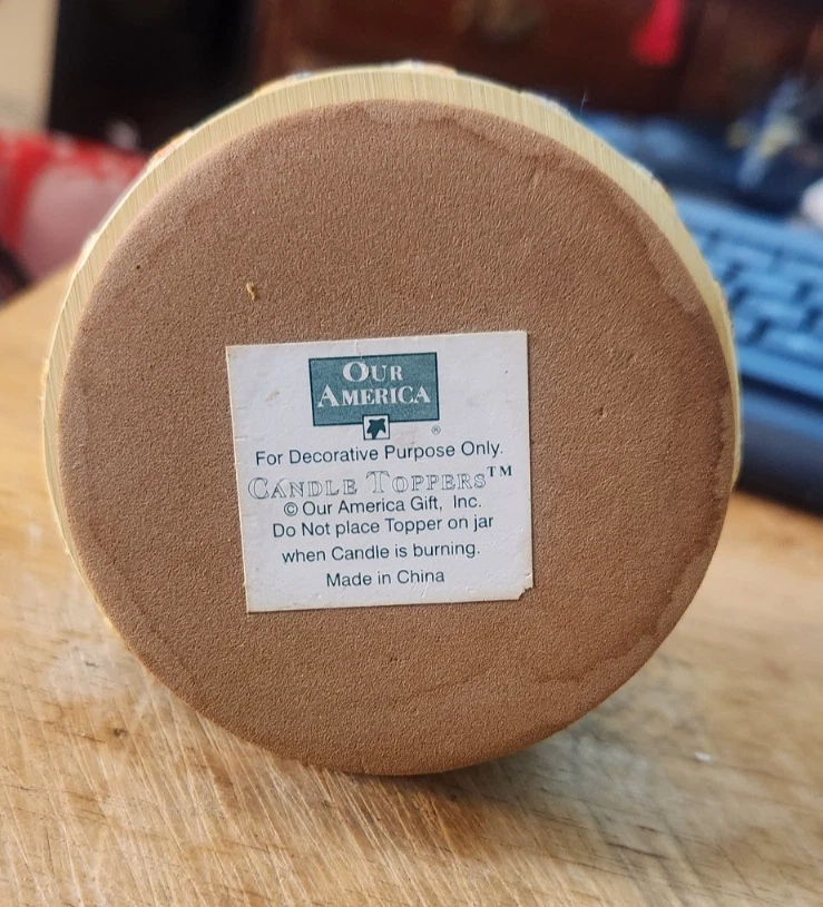 Nuestra América animales del bosque adorno de velas mapache, ardilla, mofeta, conejo Foto 4 de 4