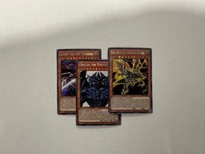 YUGIOH: EGYPTIAN GOD CARDS SET SLIFER RA OBELISK PRISMATIC SECRET RARE TN19