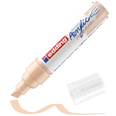 5000 Acrylmarker breit  beige  1 Acrylstift wasserfest  breite Keilspitze 510...