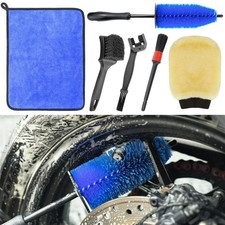 focopot Motorcycle Cleaning Kit 6 Pack with Easy Reach Brush,Tire Brush,Wool ...