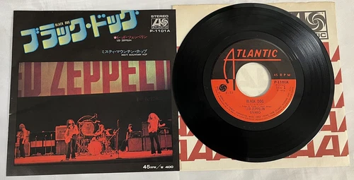 Led Zeppelin Black Dog Japan 7” Single Picture Sleeve Vinyl Page Plant P-1101A