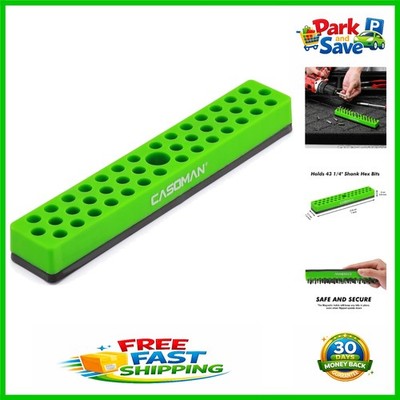 43-Hole Magnetic Hex Bit Organizer - Green, Durable Design for Effortless Access