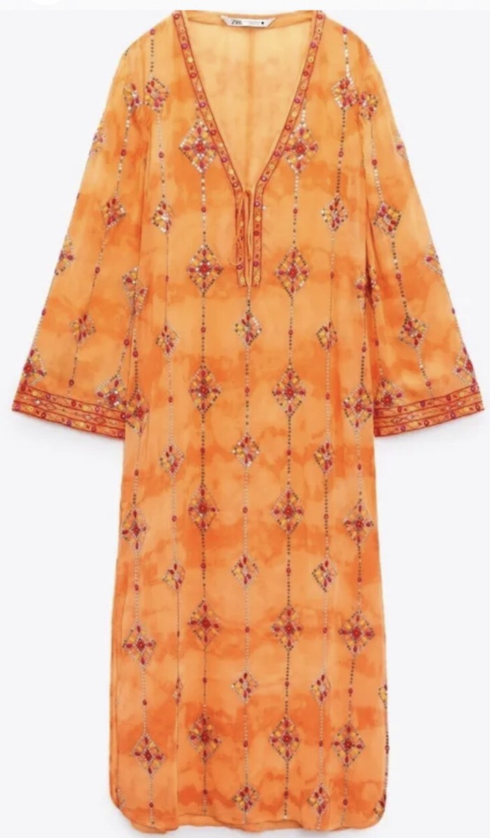 ZARA NEW WOMAN SHIMMERY TUNIC DRESS LIMITED EDITION ALL