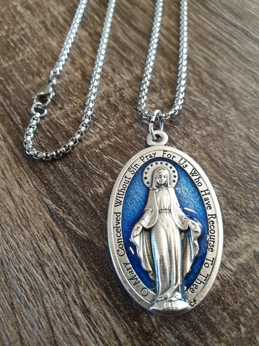 Blue miraculous 2024 medal necklace