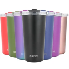 Stainless Steel Tumbler Vacuum Insulated Mug Splash Proof Lid 20oz Coffee Cup 