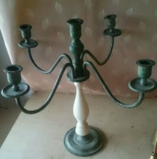 Prawdziwy stary miedź miedziany ręcznie robiony niemiecki metalowy świecznik Metal Design kuty