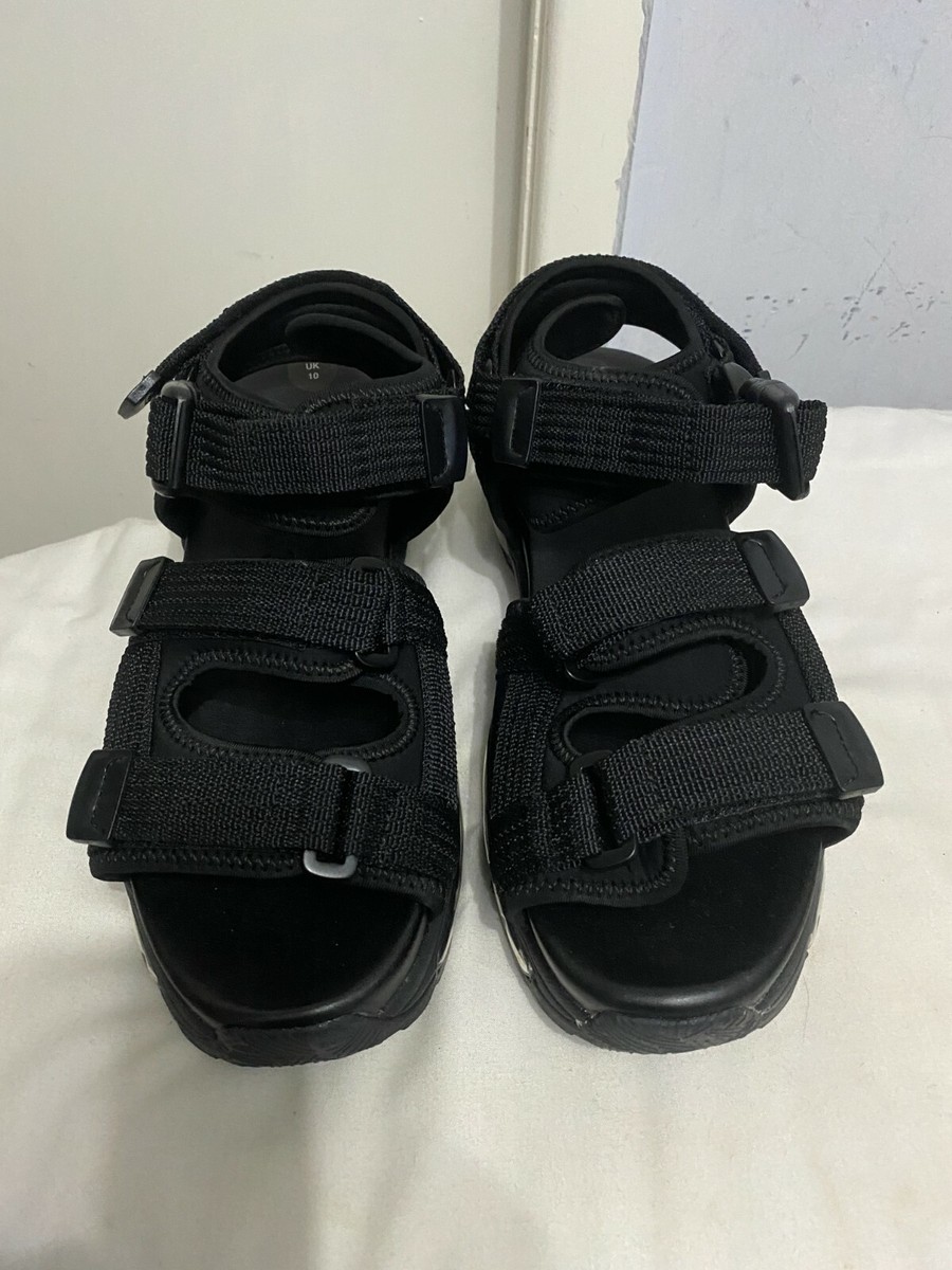 ZARA MAN MEN'S BLACK CHUNKY SOLE SANDALS WITH STRAPS