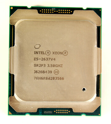 Lot of 2 Intel Xeon E5-2637 V4 Quad Core 8 Threads SR2P3 3.5ghz CPU Processor