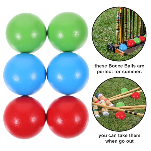 6 Pcs Croquet Toy Child Kids Outdoor Game Children Rolling Bocce - Picture 5 of 12