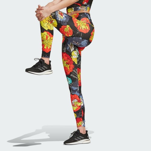 adidas Womens FLORAL RUNNING LEGGINGS 