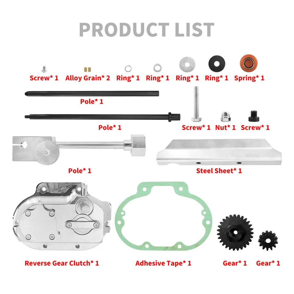 Caja de cambios de embrague de marcha inversa cromada para Harley Touring Road Street Glide 14-2020 Foto 2 de 4